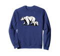 Geometric Papa Mama Bear Child Wildlife Sweatshirt - Graphic Print Unisex - T-Shirt, Sweatshirt, Hoodie