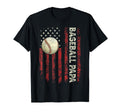 Fathers Day Baseball Papa Usa Flag T-Shirt - Trendy Graphic for Adults - T-Shirt, Sweatshirt, Hoodie
