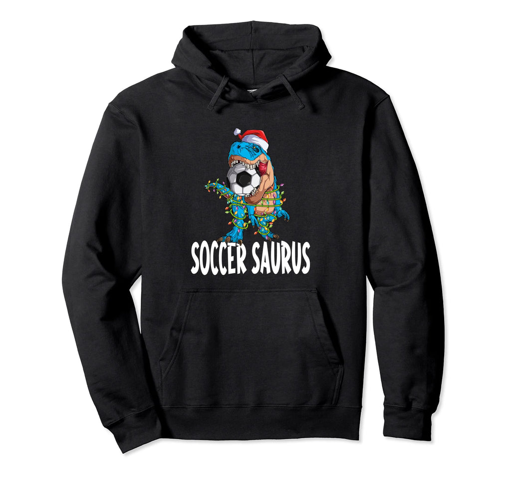 Soccer Saurus Family Light Rex Pajama Pj Hoodie - Graphic Print for Adults - T-Shirt, Sweatshirt, Hoodie