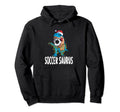 Soccer Saurus Family Light Rex Pajama Pj Hoodie - Graphic Print for Adults - T-Shirt, Sweatshirt, Hoodie