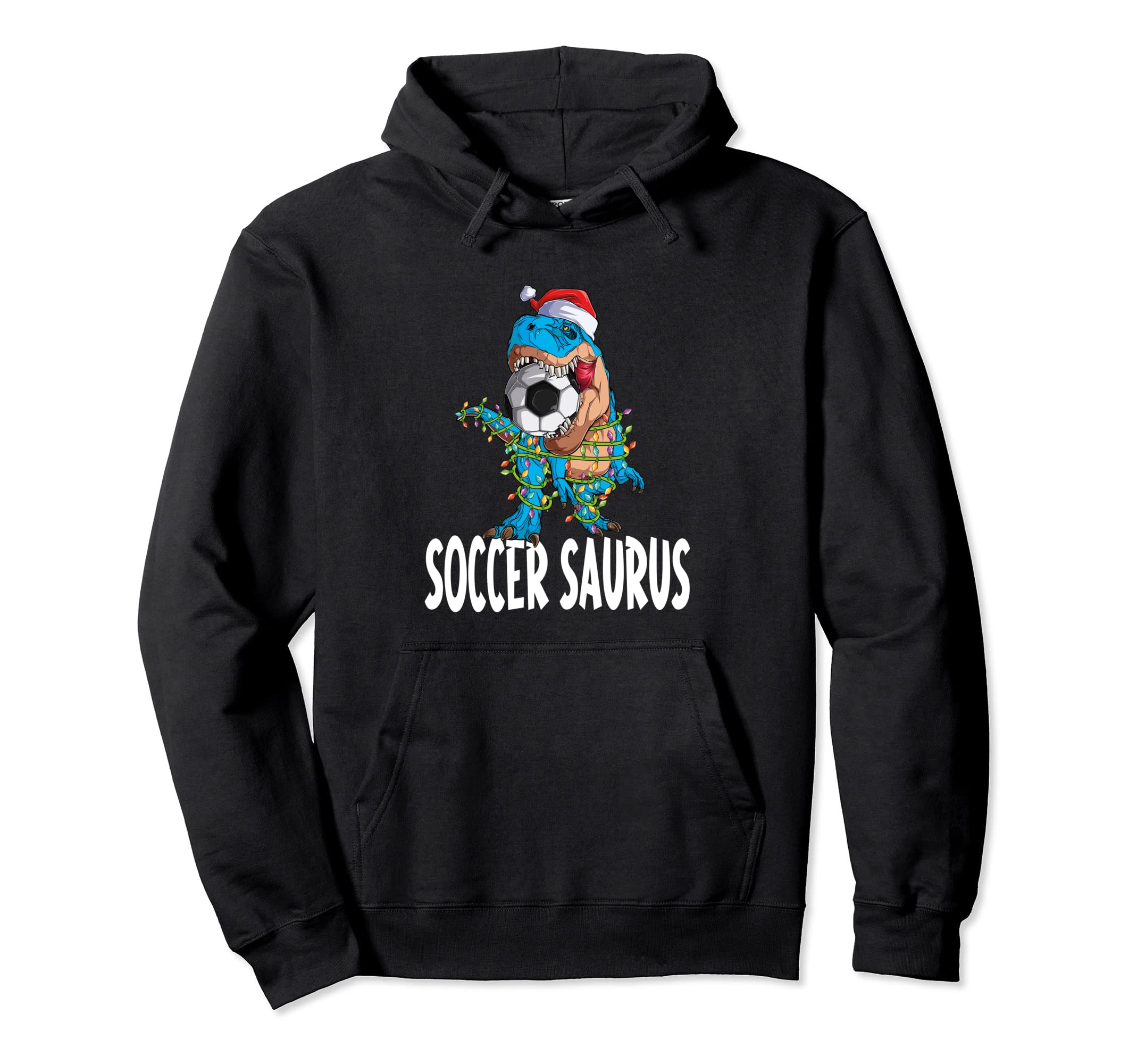 Soccer Saurus Family Light Rex Pajama Pj Hoodie - Graphic Print for Adults - T-Shirt, Sweatshirt, Hoodie