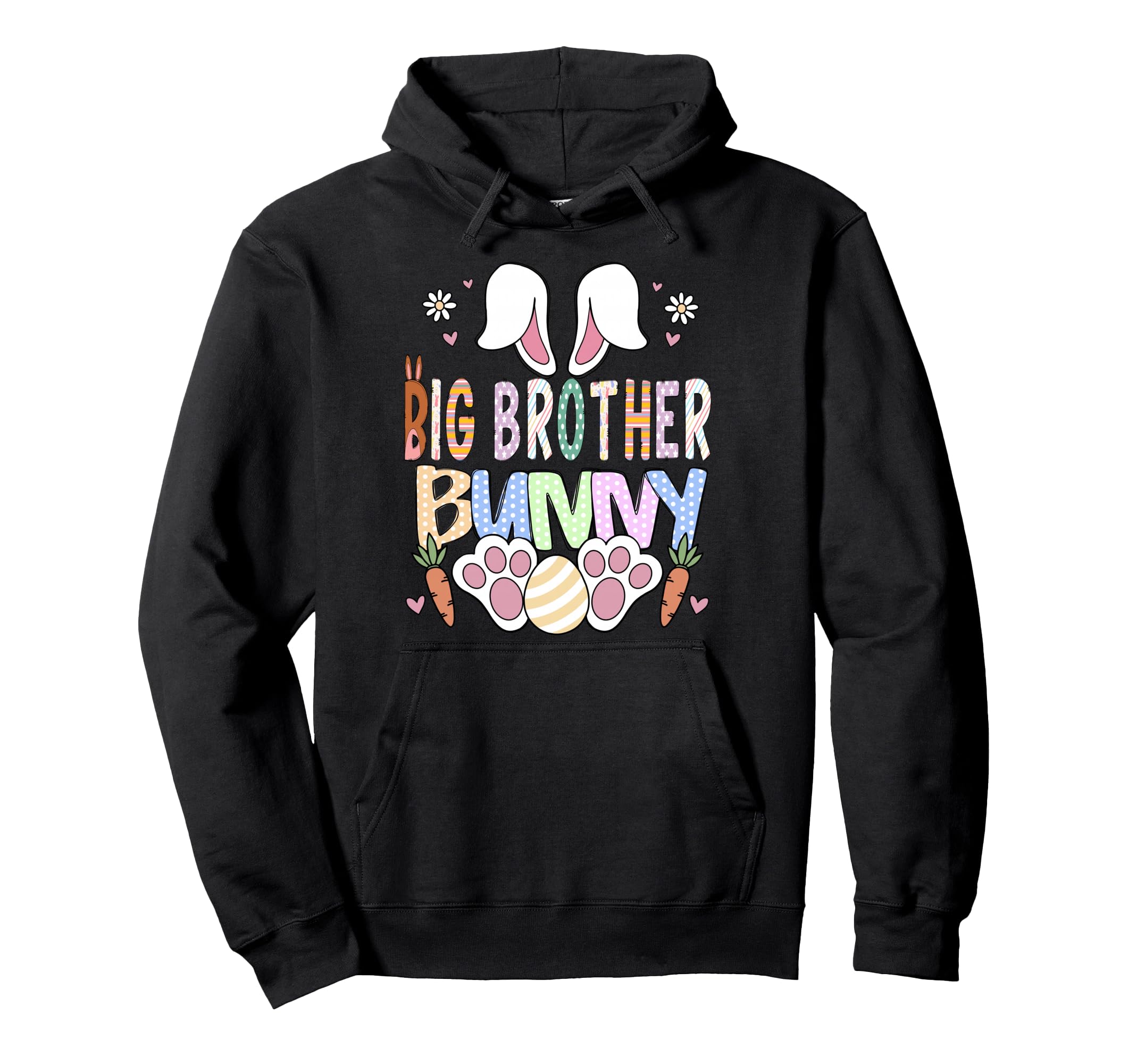 Big Brother Bunny Ears Easter Family Hoodie - Trendy Graphic Unisex - T-Shirt, Sweatshirt, Hoodie