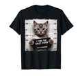 Cat Mugshot Humorous Cat Cats Lover T-Shirt - Aesthetic Graphic for Adults - T-Shirt, Sweatshirt, Hoodie