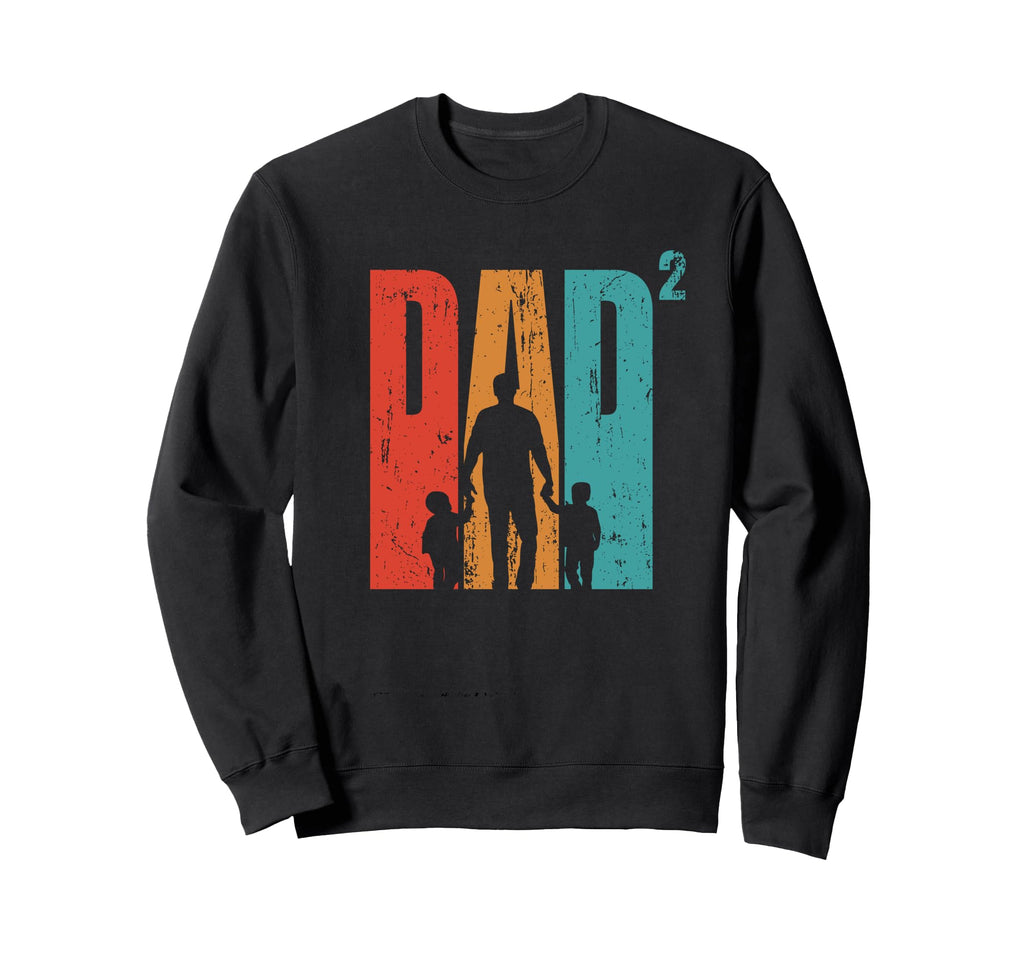 Dad 2 Father Two Sweatshirt - Minimalist Print for Adults - T-Shirt, Sweatshirt, Hoodie