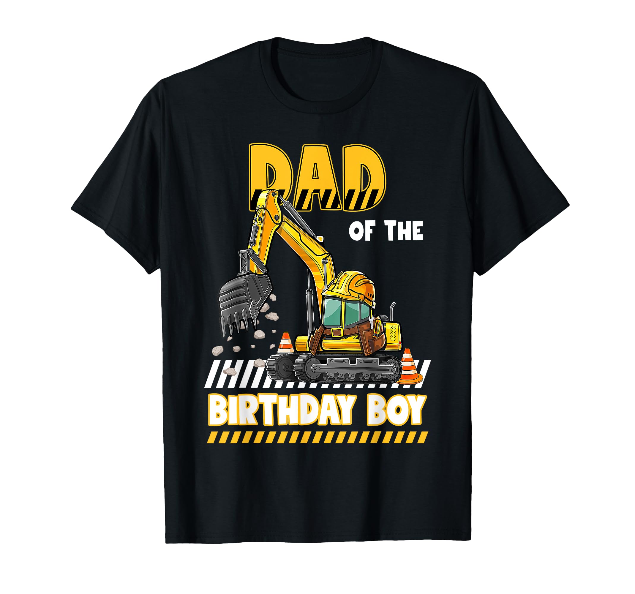 Dad Birthday Construction Excavator T-Shirt - Minimalist Print for Adults - T-Shirt, Sweatshirt, Hoodie
