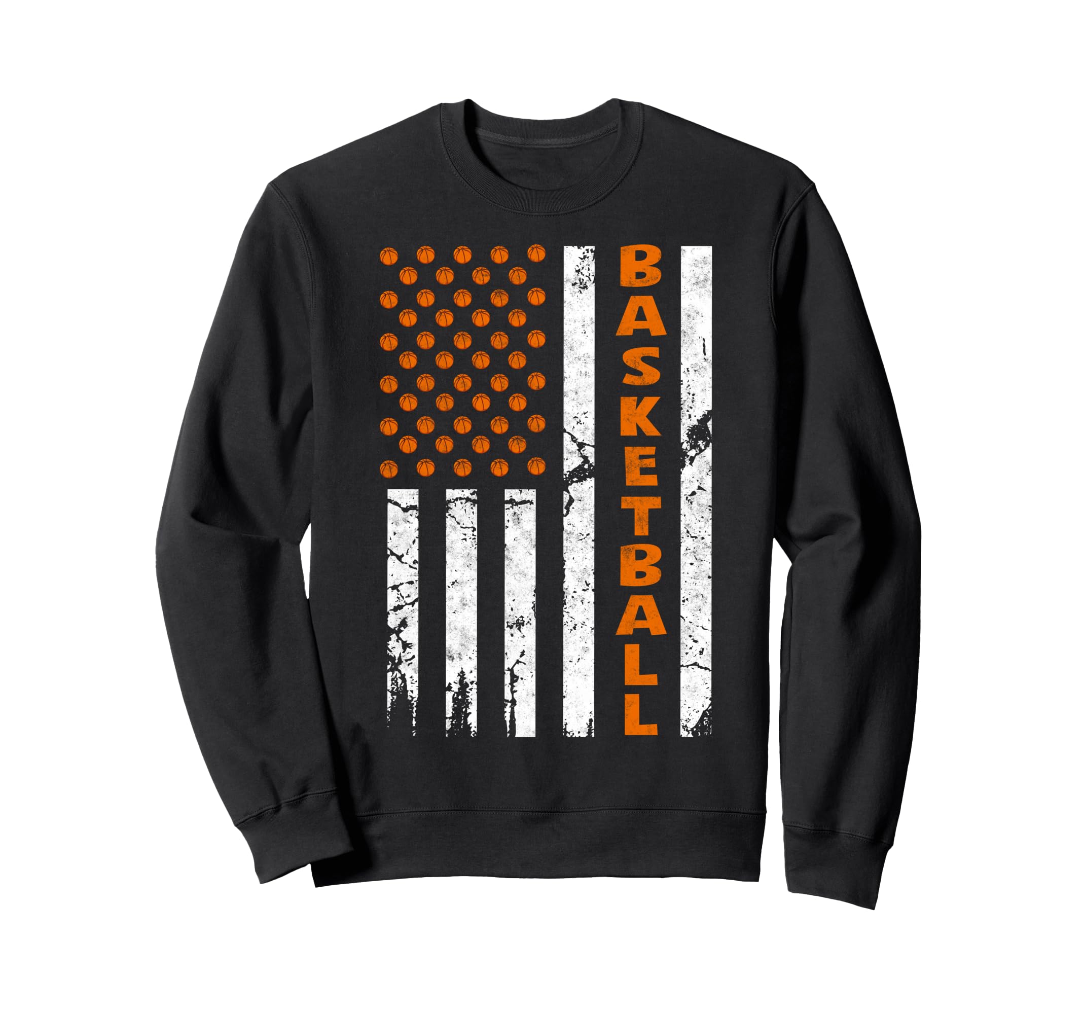 Us Flag Basketball Player Slam Sweatshirt - Casual Everyday Wear Men Women - T-Shirt, Sweatshirt, Hoodie