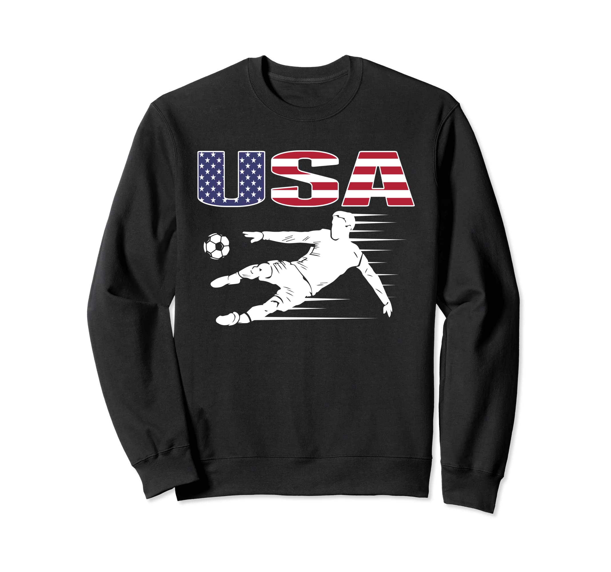 America Soccer Fans Jersey Us Flag Sweatshirt - Trendy Graphic Unisex - T-Shirt, Sweatshirt, Hoodie