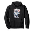 Elephant Soccer Player Striped Art Hoodie - Casual Everyday Wear Unisex - T-Shirt, Sweatshirt, Hoodie