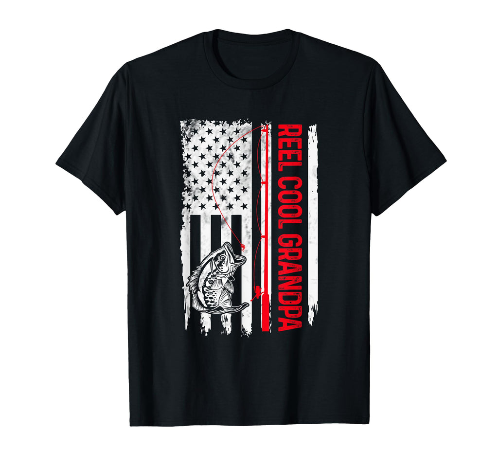 Mens Reel Grandpa Fishing American T-Shirt - Streetwear Style for Adults - T-Shirt, Sweatshirt, Hoodie