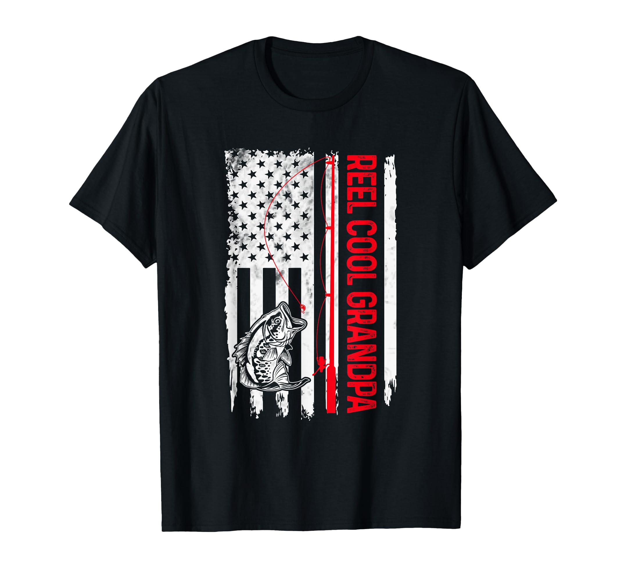 Mens Reel Grandpa Fishing American T-Shirt - Streetwear Style for Adults - T-Shirt, Sweatshirt, Hoodie