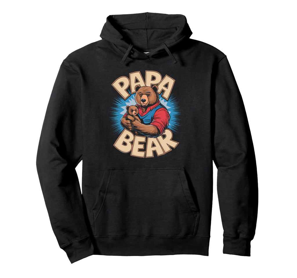 Papa Bear Holding Hands Cubs Hoodie - Aesthetic Graphic for Adults - T-Shirt, Sweatshirt, Hoodie