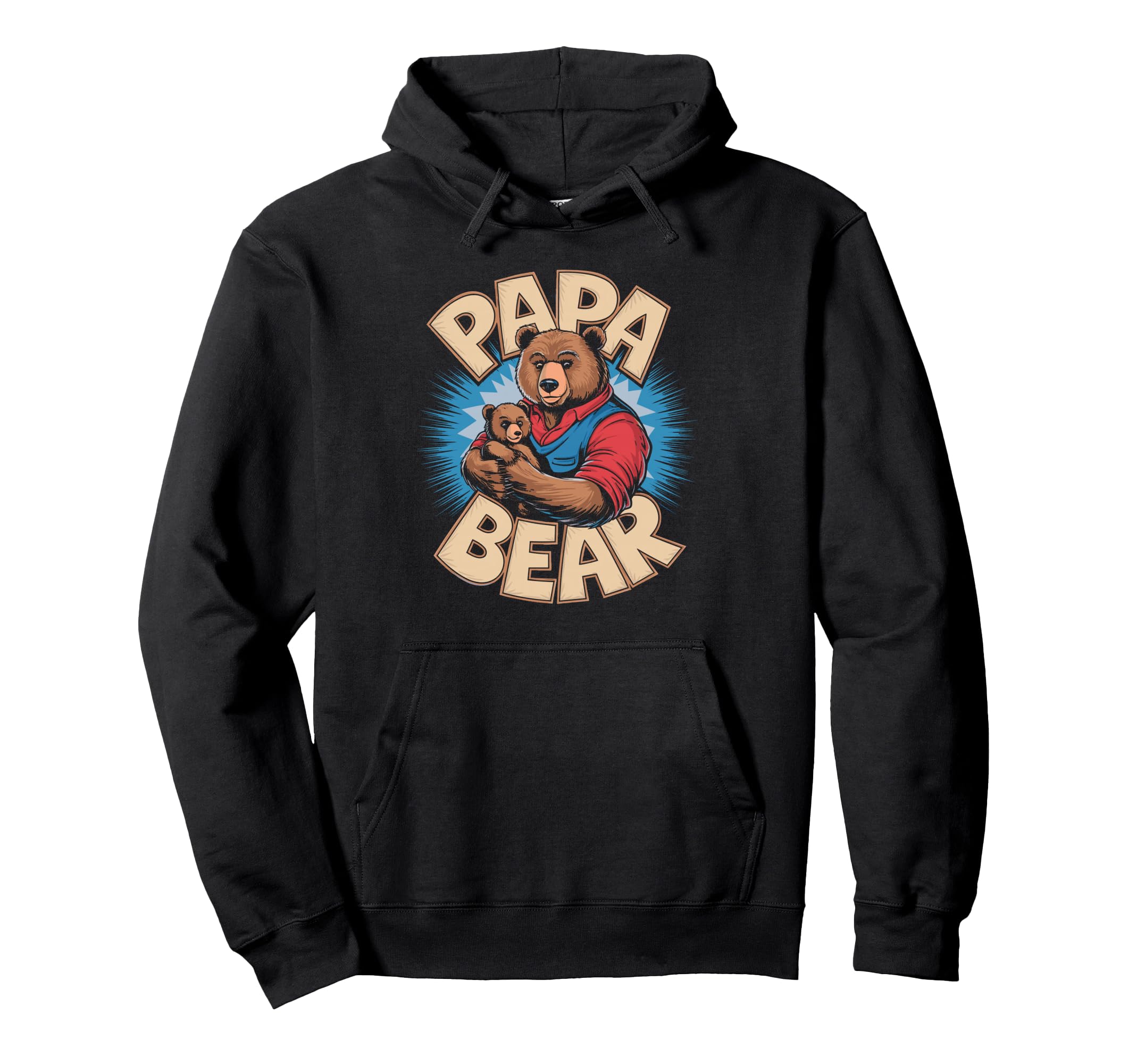 Papa Bear Holding Hands Cubs Hoodie - Aesthetic Graphic for Adults - T-Shirt, Sweatshirt, Hoodie