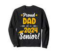 Proud Dad 2024 Graduate Sunflower Sweatshirt - Unique Graphic Unisex - T-Shirt, Sweatshirt, Hoodie