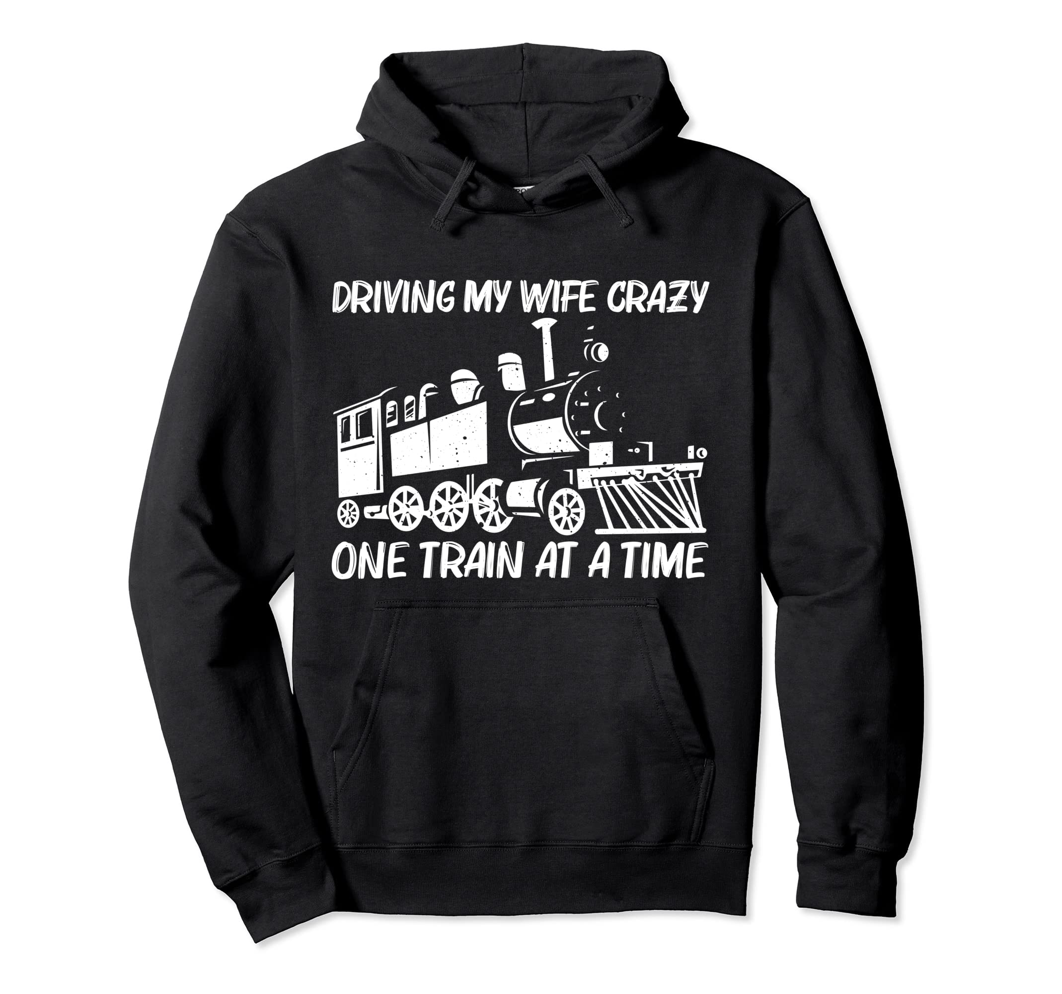 Train Dad Train Locomotive Railroad Hoodie - Minimalist Print Men Women - T-Shirt, Sweatshirt, Hoodie
