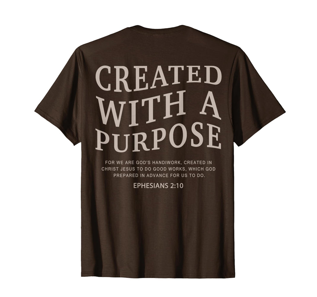Created Purpose Jesus Back Christian T-Shirt - Aesthetic Graphic Men Women - T-Shirt, Sweatshirt, Hoodie