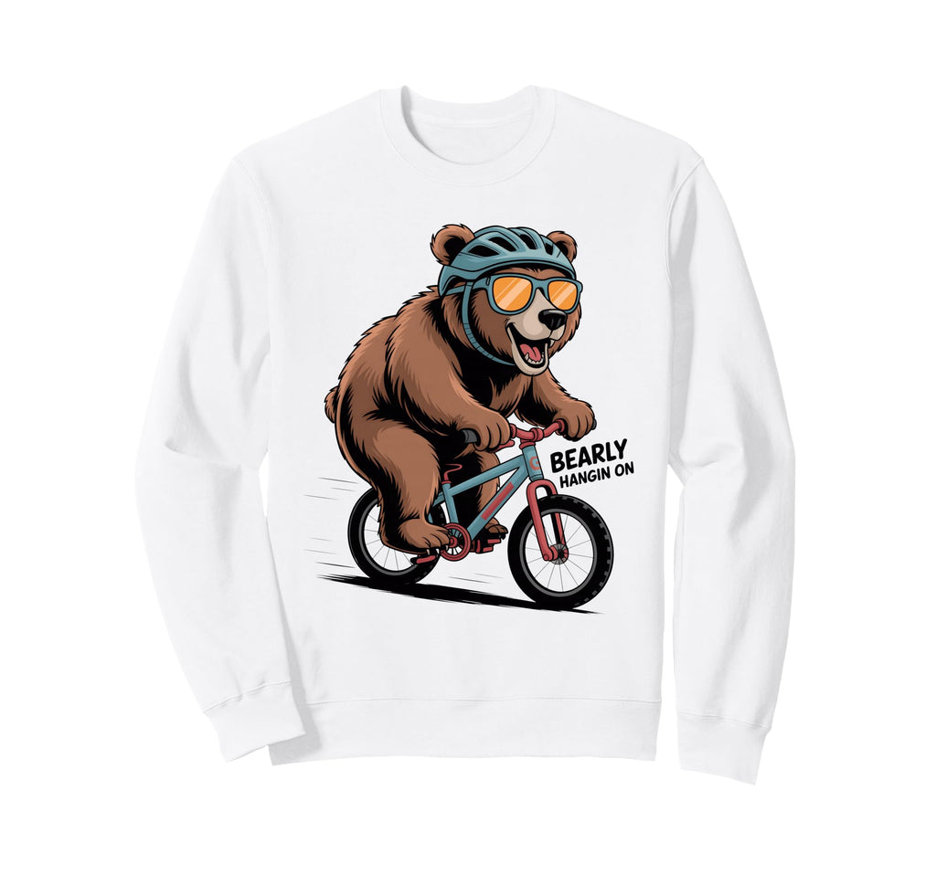Funny Bear Cycling Cyclist Sweatshirt - Casual Everyday Wear Men Women - T-Shirt, Sweatshirt, Hoodie