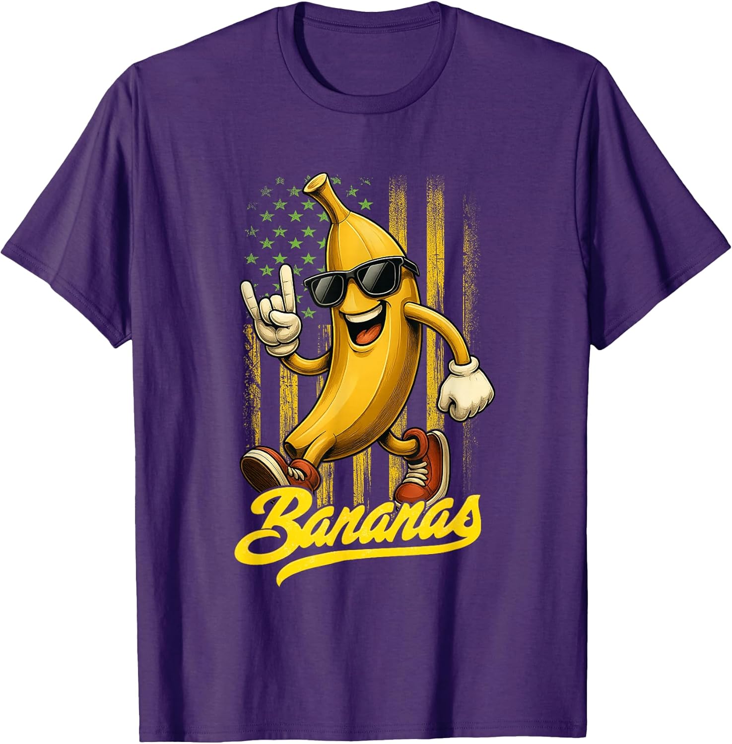 Funny Bananas Proud Name Retro American Flag Lover - Adult & Kids T-Shirts, Sweatshirts & Hoodies apparel design preview 1