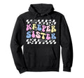 Groovy Soccer Keeper Sister Soccer Hoodie - Aesthetic Graphic Unisex - T-Shirt, Sweatshirt, Hoodie