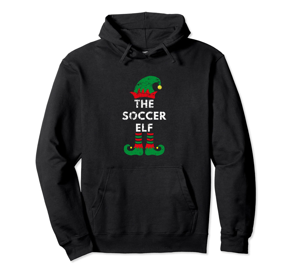 Soccer Elf Santa Party Matching Family Hoodie - Custom Art Print Unisex - T-Shirt, Sweatshirt, Hoodie