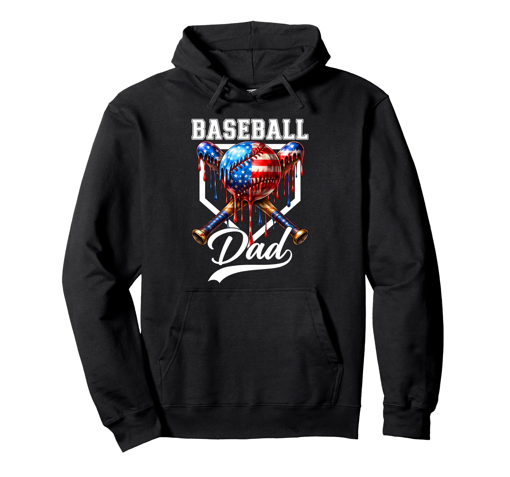 Baseball Dad Drip Fathers Day Hoodie - Casual Everyday Wear Men Women - T-Shirt, Sweatshirt, Hoodie