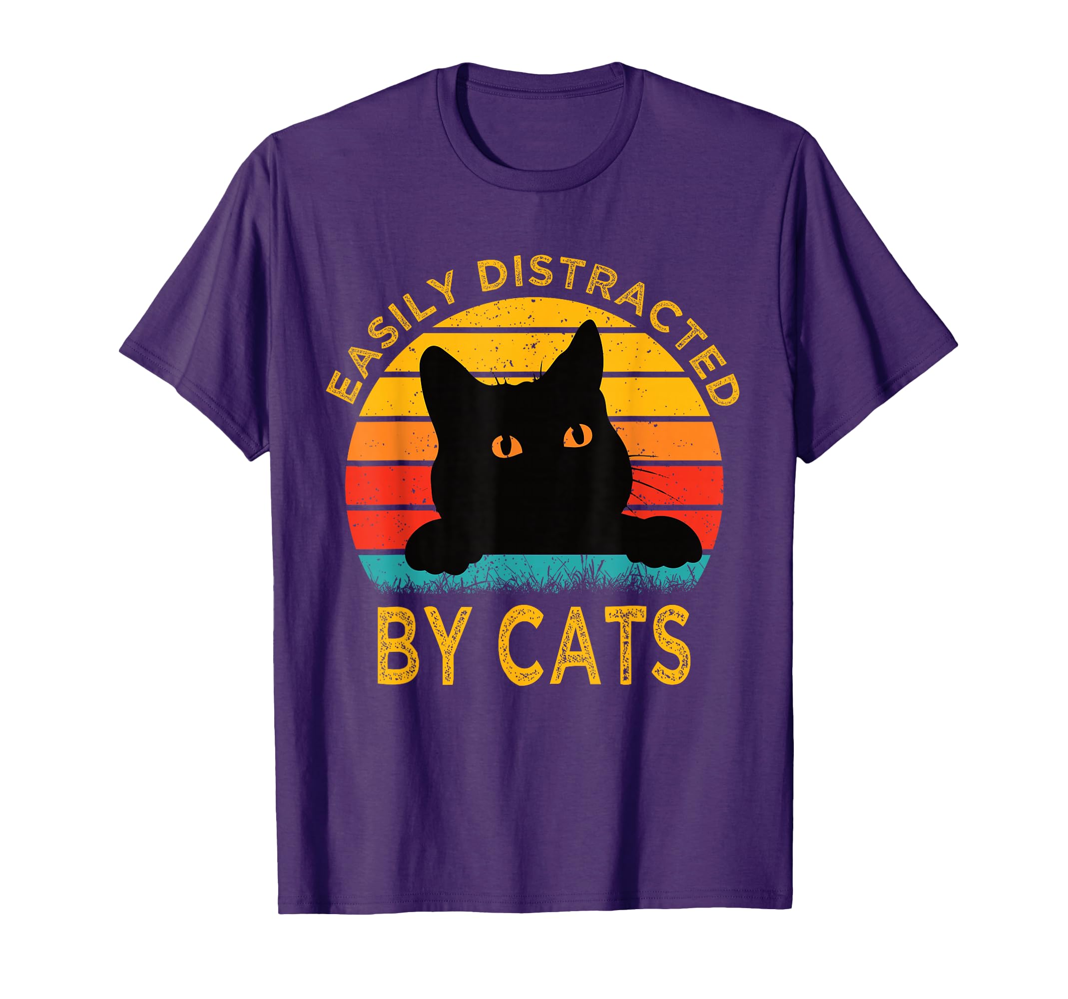 Easily Distracted Cats Funny Cat T-Shirt - Minimalist Print for Adults - T-Shirt, Sweatshirt, Hoodie