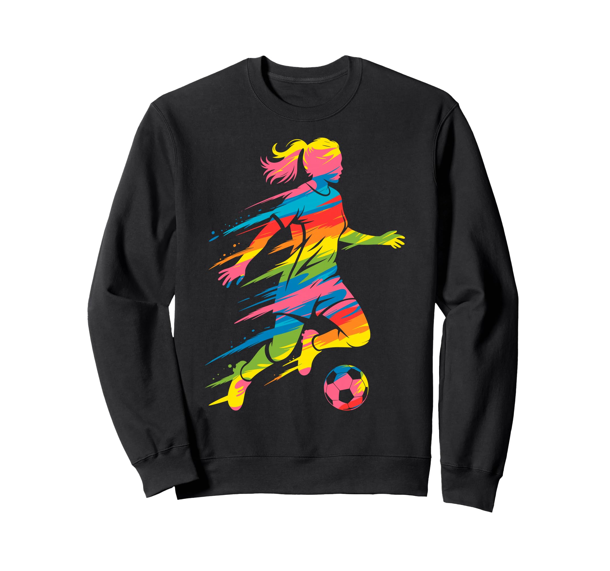 Colorful Funny Soccer Fan Dad Mom Sweatshirt - Graphic Print for Adults - T-Shirt, Sweatshirt, Hoodie