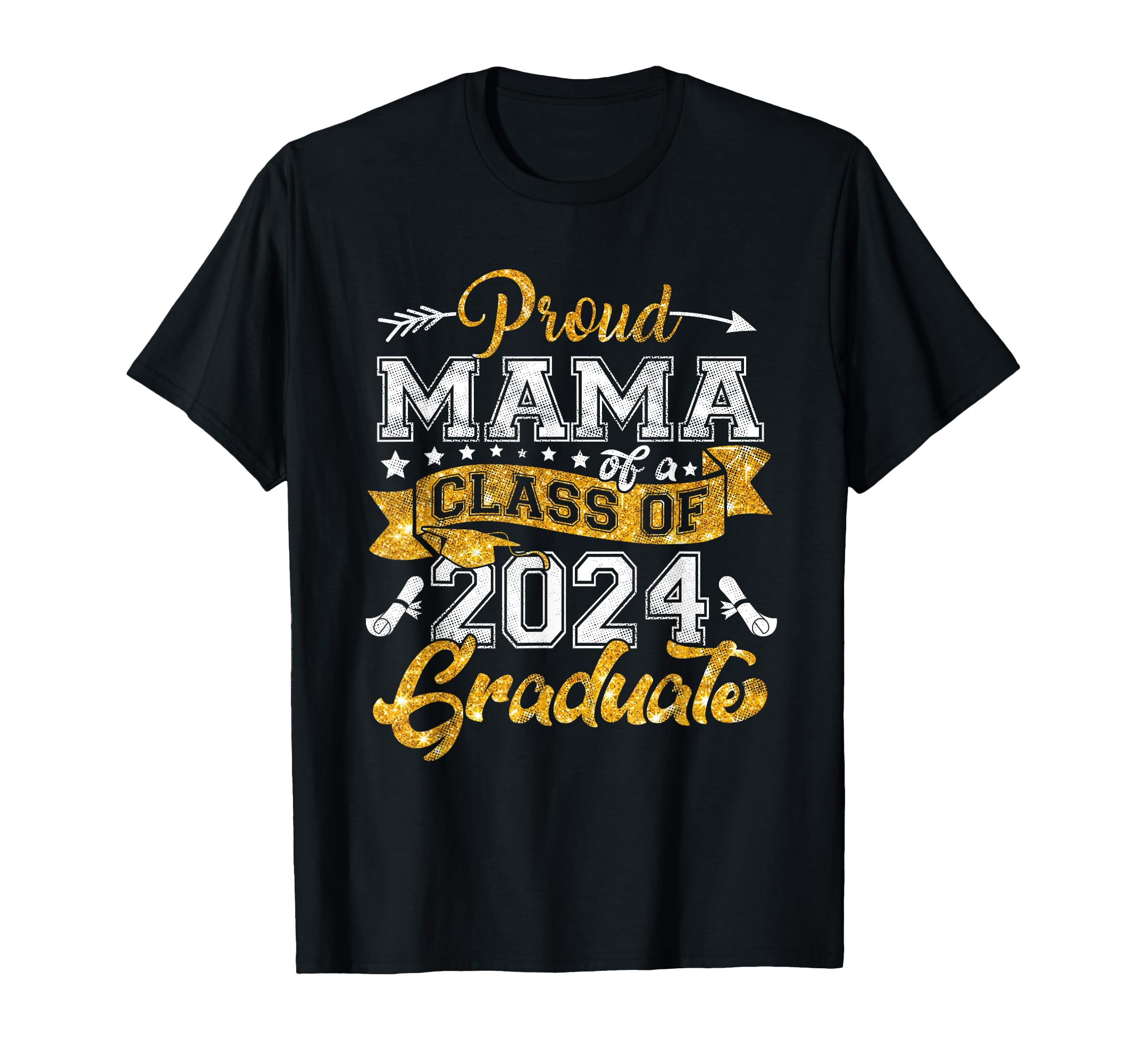 Mom Senior 2024 Proud Mama Class 2024 T-Shirt - Trendy Graphic for Adults - T-Shirt, Sweatshirt, Hoodie