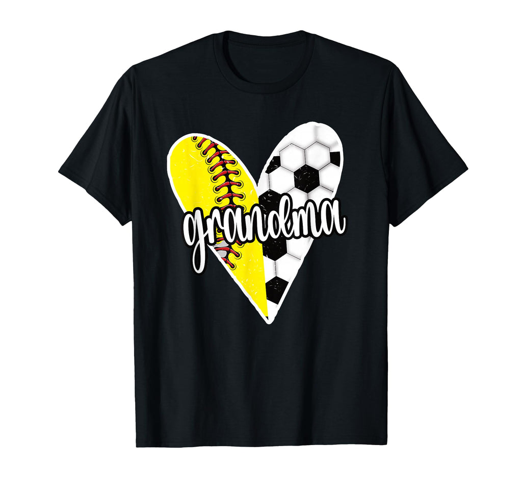 Baller Grandma Proud Softball Soccer T-Shirt - Novelty Apparel Unisex - T-Shirt, Sweatshirt, Hoodie