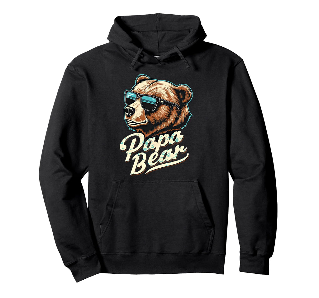 Papa Bear Husband Father Family Hoodie - Minimalist Print Men Women - T-Shirt, Sweatshirt, Hoodie