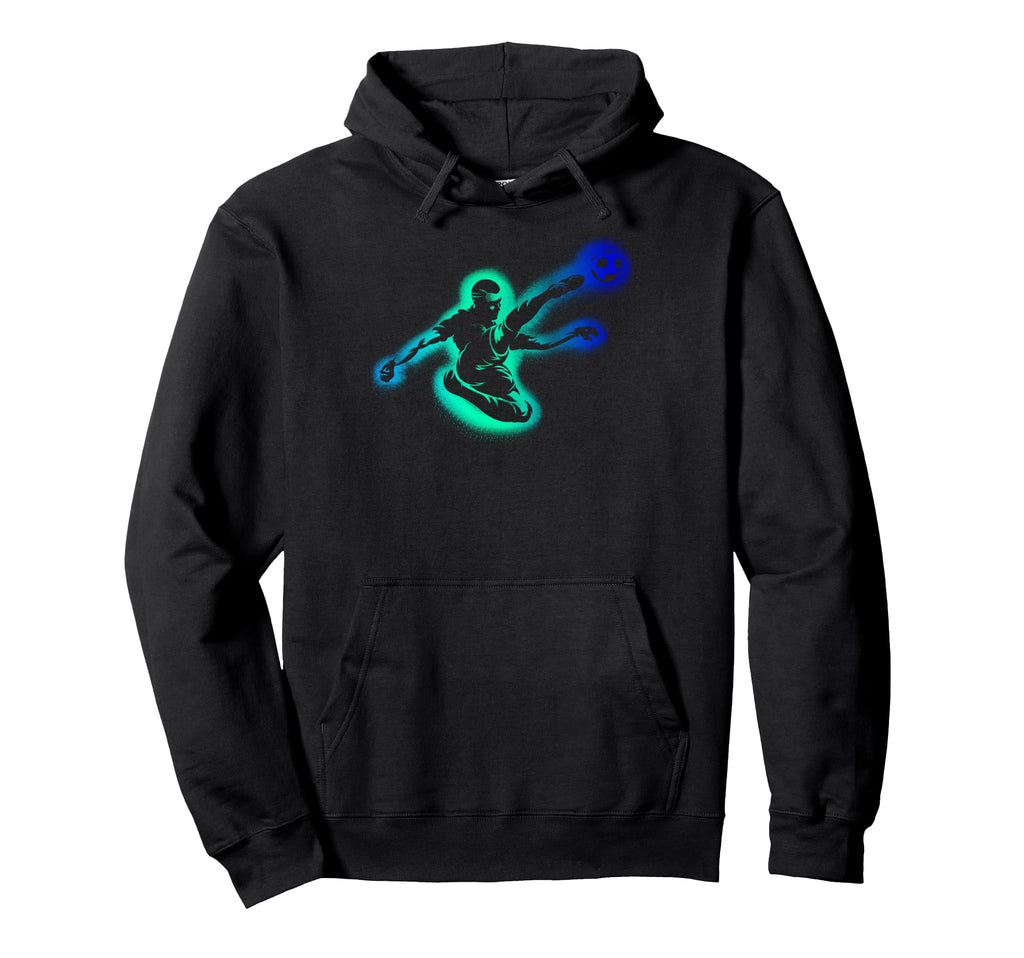 Colorful Soccer Bicycle Kick Splash Art Hoodie - Custom Art Print Unisex - T-Shirt, Sweatshirt, Hoodie