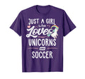 Just Who Loves Unicorns And Soccer T-Shirt - Trendy Graphic for Adults - T-Shirt, Sweatshirt, Hoodie