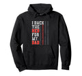 Firefighter Daughter Son Support Dad Hoodie - Casual Everyday Wear Unisex - T-Shirt, Sweatshirt, Hoodie