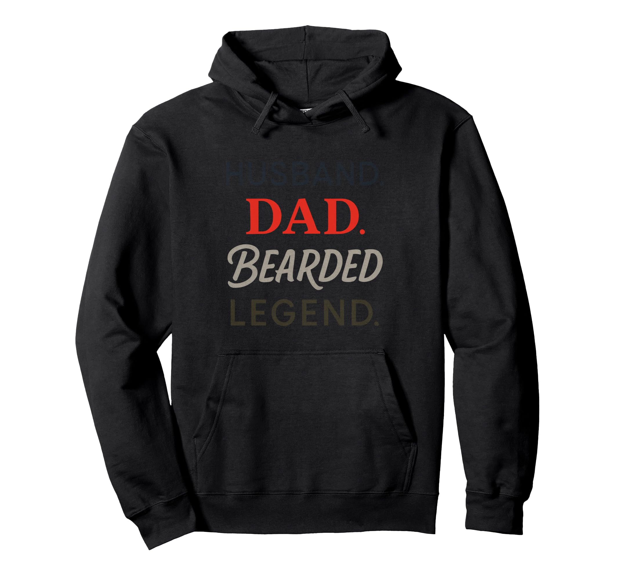 Husband Dad Bearded Legend Funny Hoodie - Unique Graphic for Adults - T-Shirt, Sweatshirt, Hoodie