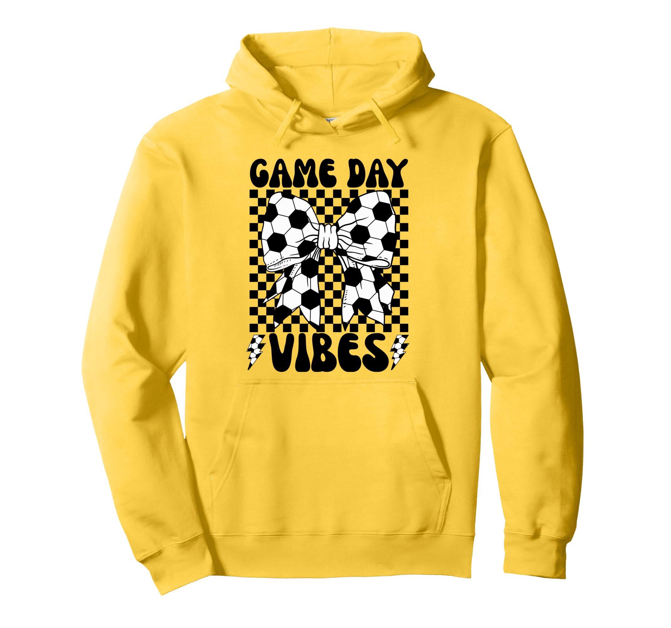 Game Day Vibes Coquette Bow Soccer Hoodie - Custom Art Print for Adults - T-Shirt, Sweatshirt, Hoodie