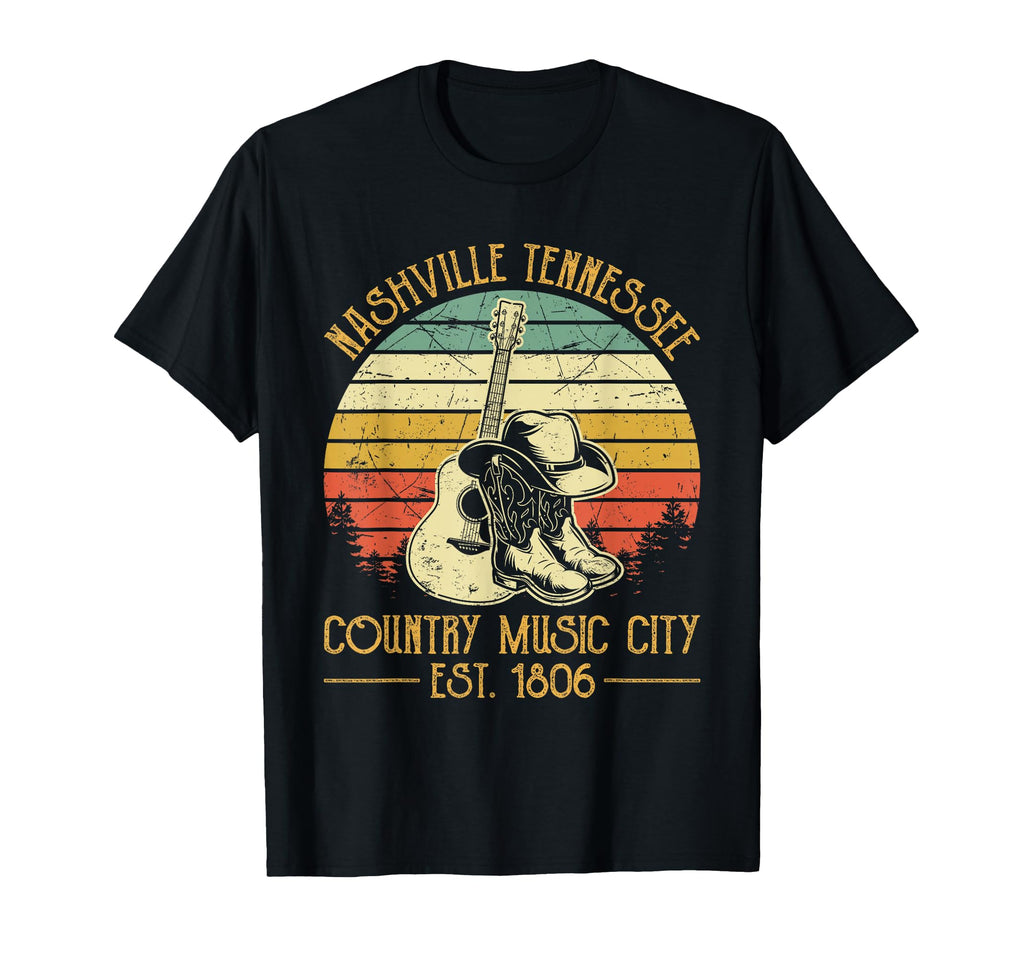 Guitar Guitarist Nashville Tennessee T-Shirt - Trendy Graphic for Adults - T-Shirt, Sweatshirt, Hoodie