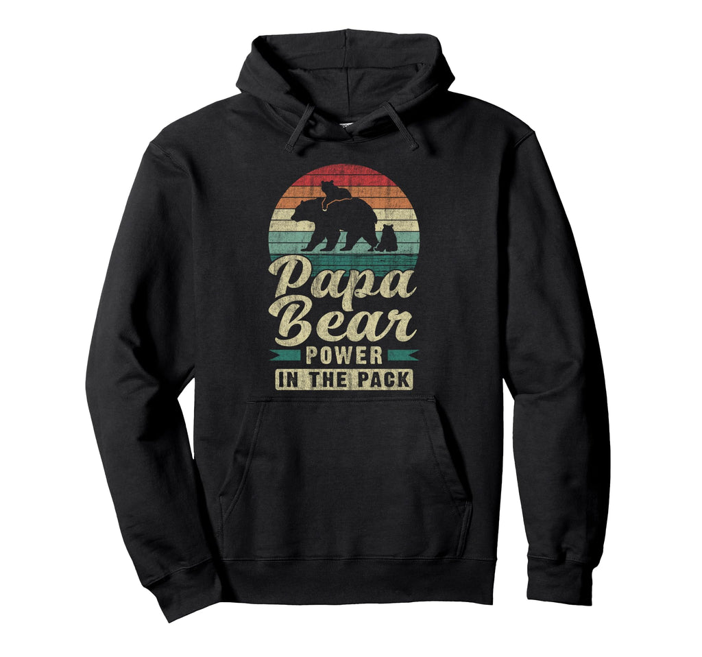 Papa Bear 2 Cubs Dad 2 Children Grandpa Hoodie - Unique Graphic Men Women - T-Shirt, Sweatshirt, Hoodie