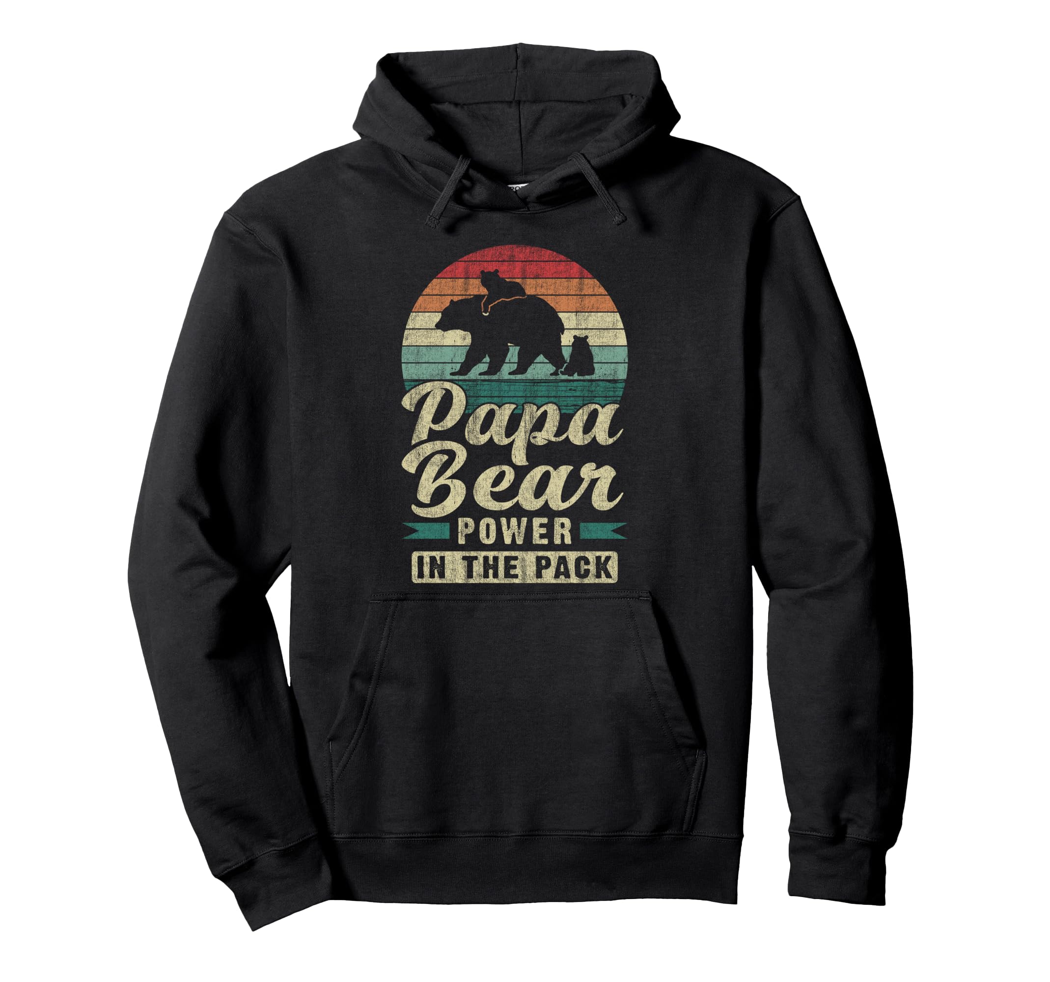 Papa Bear 2 Cubs Dad 2 Children Grandpa Hoodie - Unique Graphic Men Women - T-Shirt, Sweatshirt, Hoodie