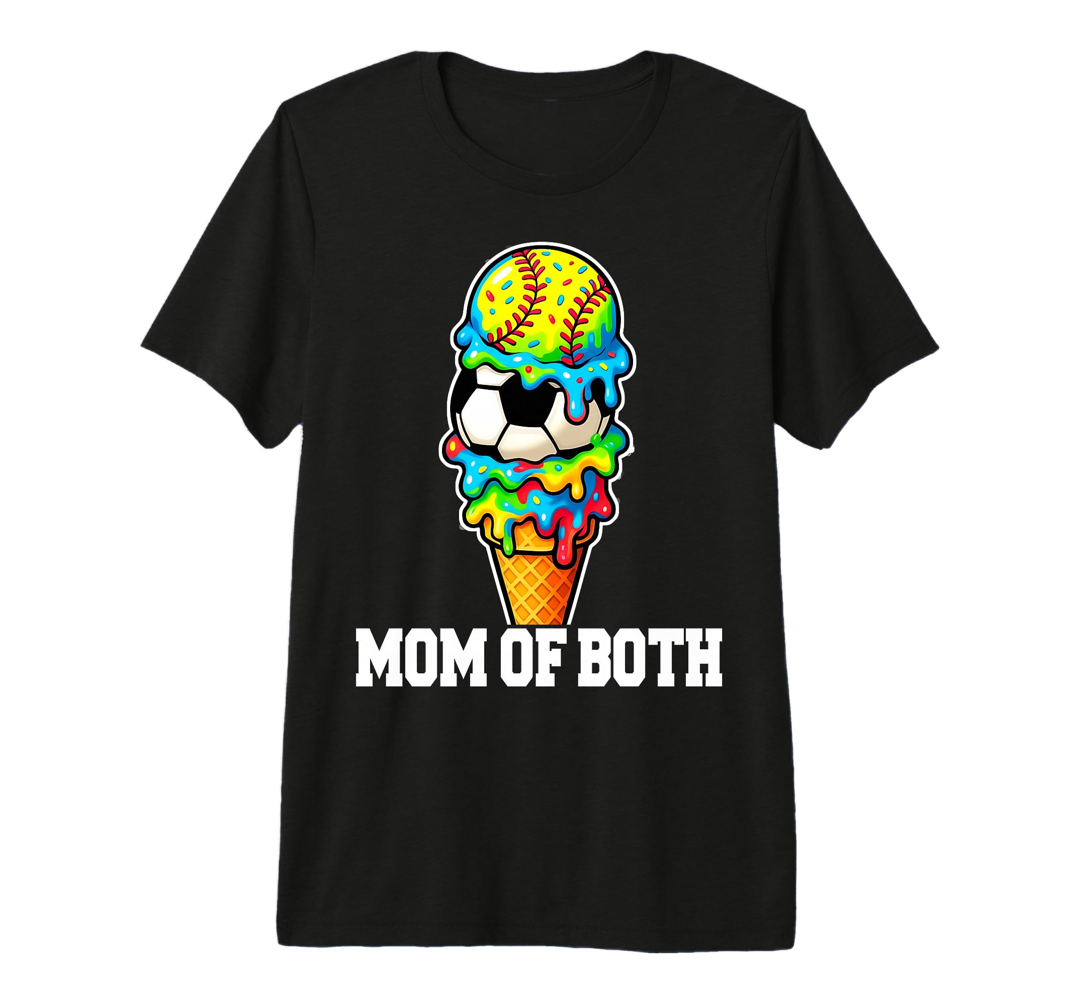 Softball Soccer Mom Ice Cream Drip T-Shirt - Streetwear Style Unisex - T-Shirt, Sweatshirt, Hoodie