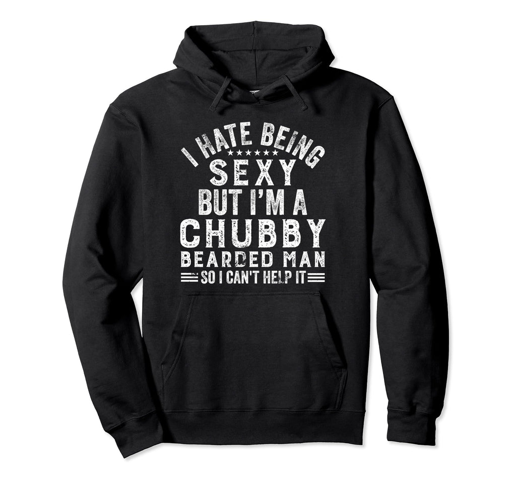 Funny Chubby Bearded Bearded Dad Son Hoodie - Minimalist Print Men Women - T-Shirt, Sweatshirt, Hoodie