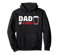 Dad 4 Coffee Drinker Father Husband Hoodie - Casual Everyday Wear Unisex - T-Shirt, Sweatshirt, Hoodie