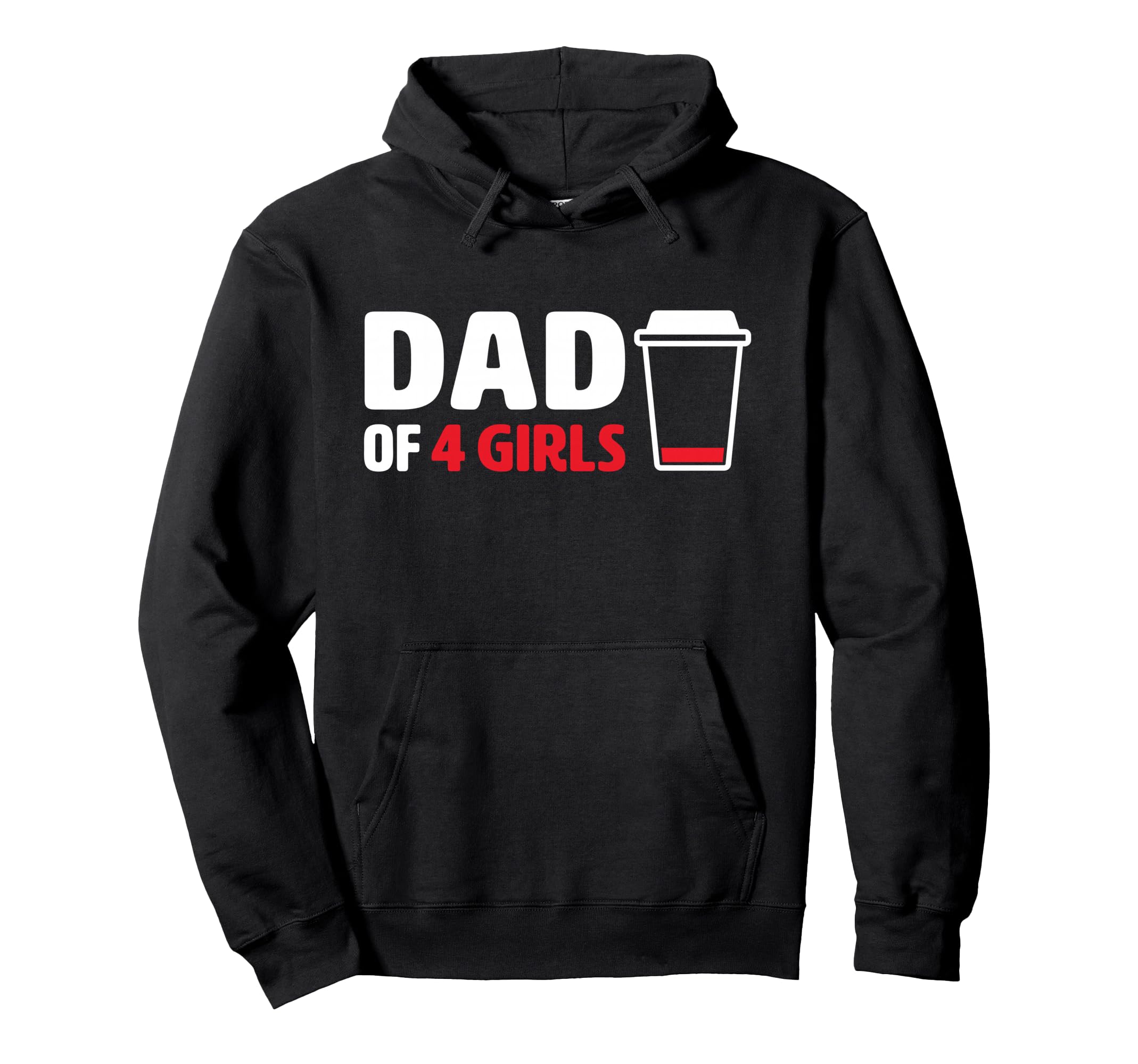 Dad 4 Coffee Drinker Father Husband Hoodie - Casual Everyday Wear Unisex - T-Shirt, Sweatshirt, Hoodie
