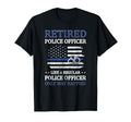 Retired Police Officer Policeman Blue T-Shirt - Trendy Graphic for Adults - T-Shirt, Sweatshirt, Hoodie