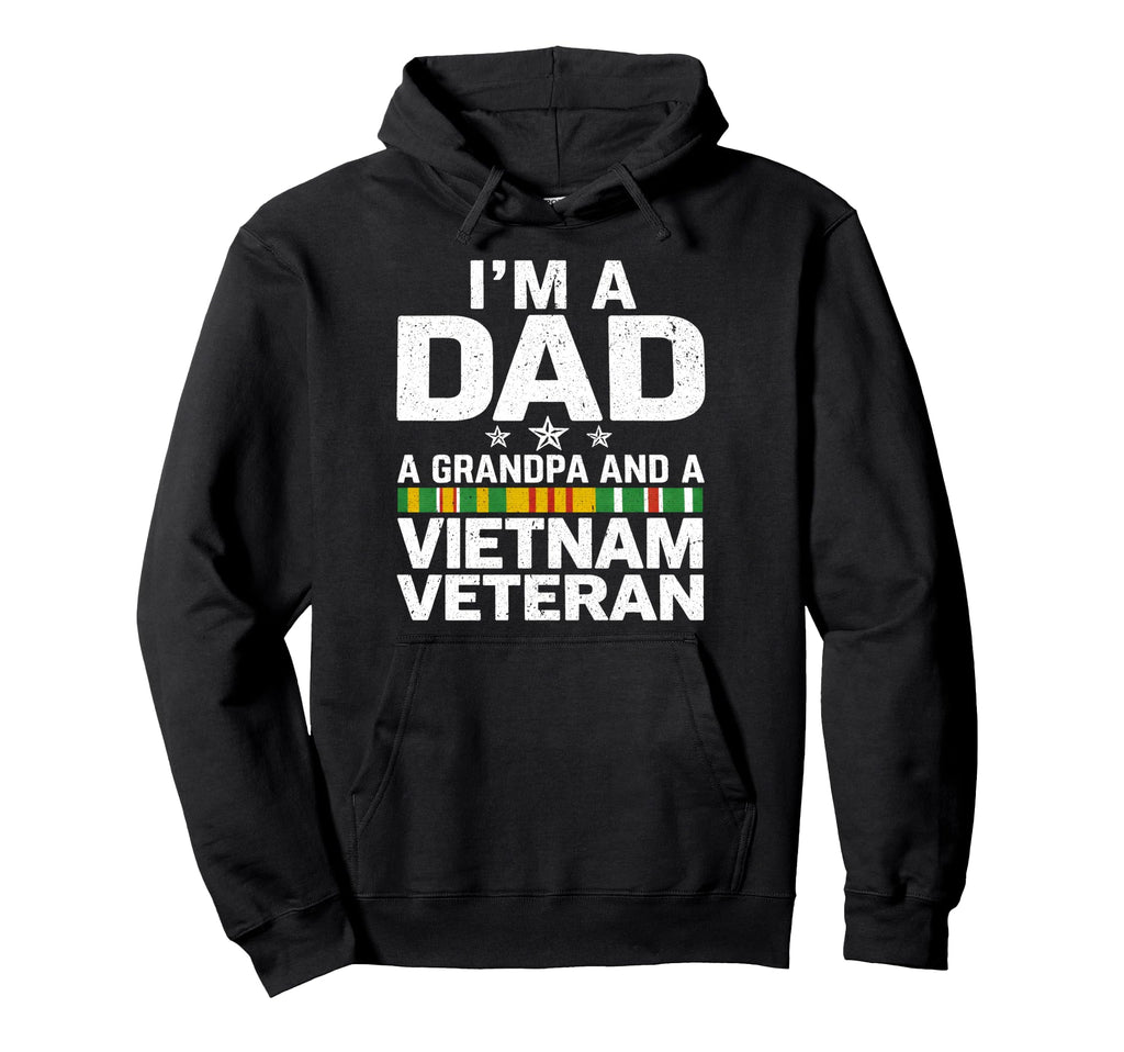Dad Grandpa Vietnam Veteran Veterans Hoodie - Aesthetic Graphic Men Women - T-Shirt, Sweatshirt, Hoodie
