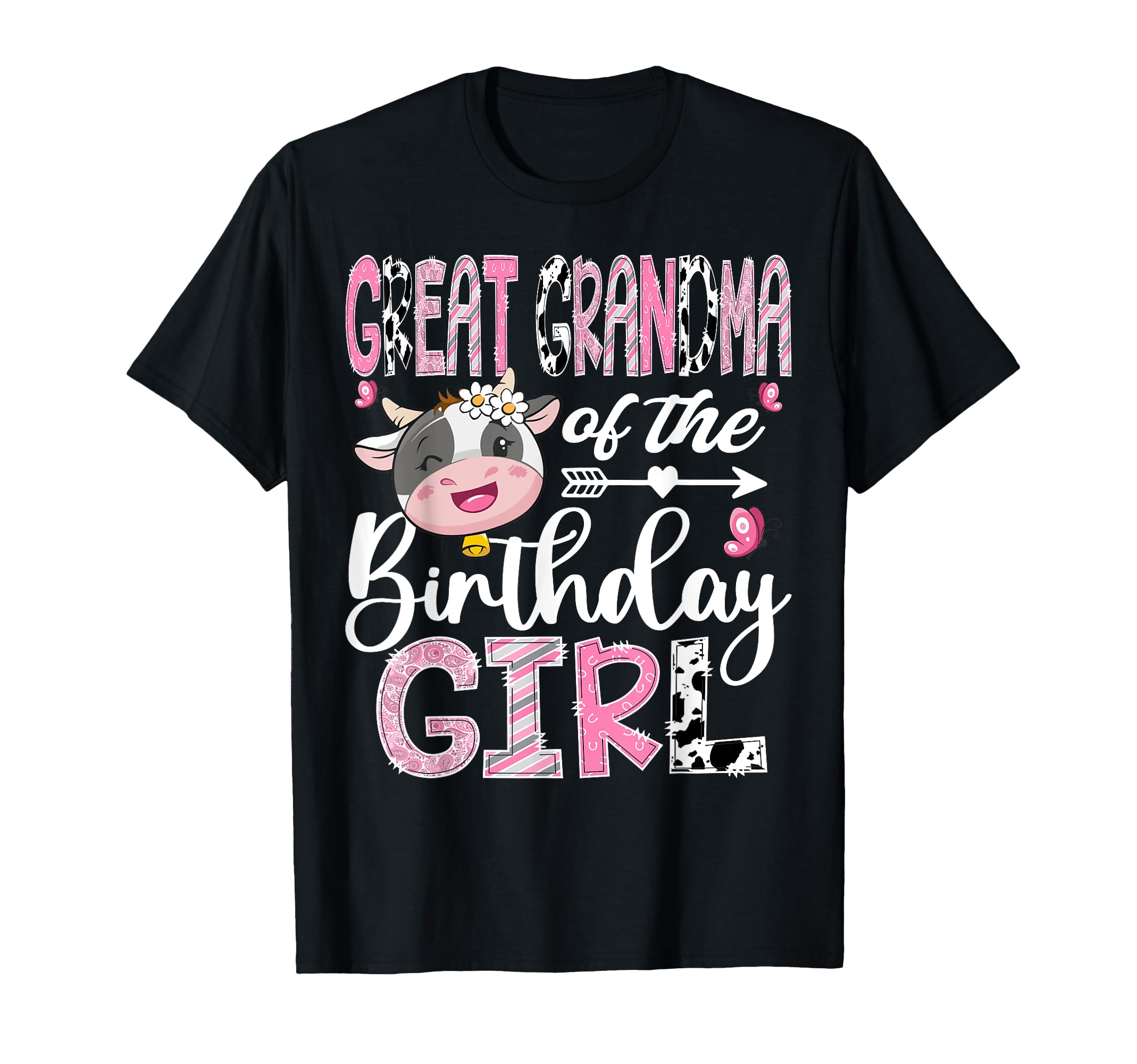 Great Grandma Birthday Farm Cow 1St T-Shirt - Trendy Graphic Unisex - T-Shirt, Sweatshirt, Hoodie