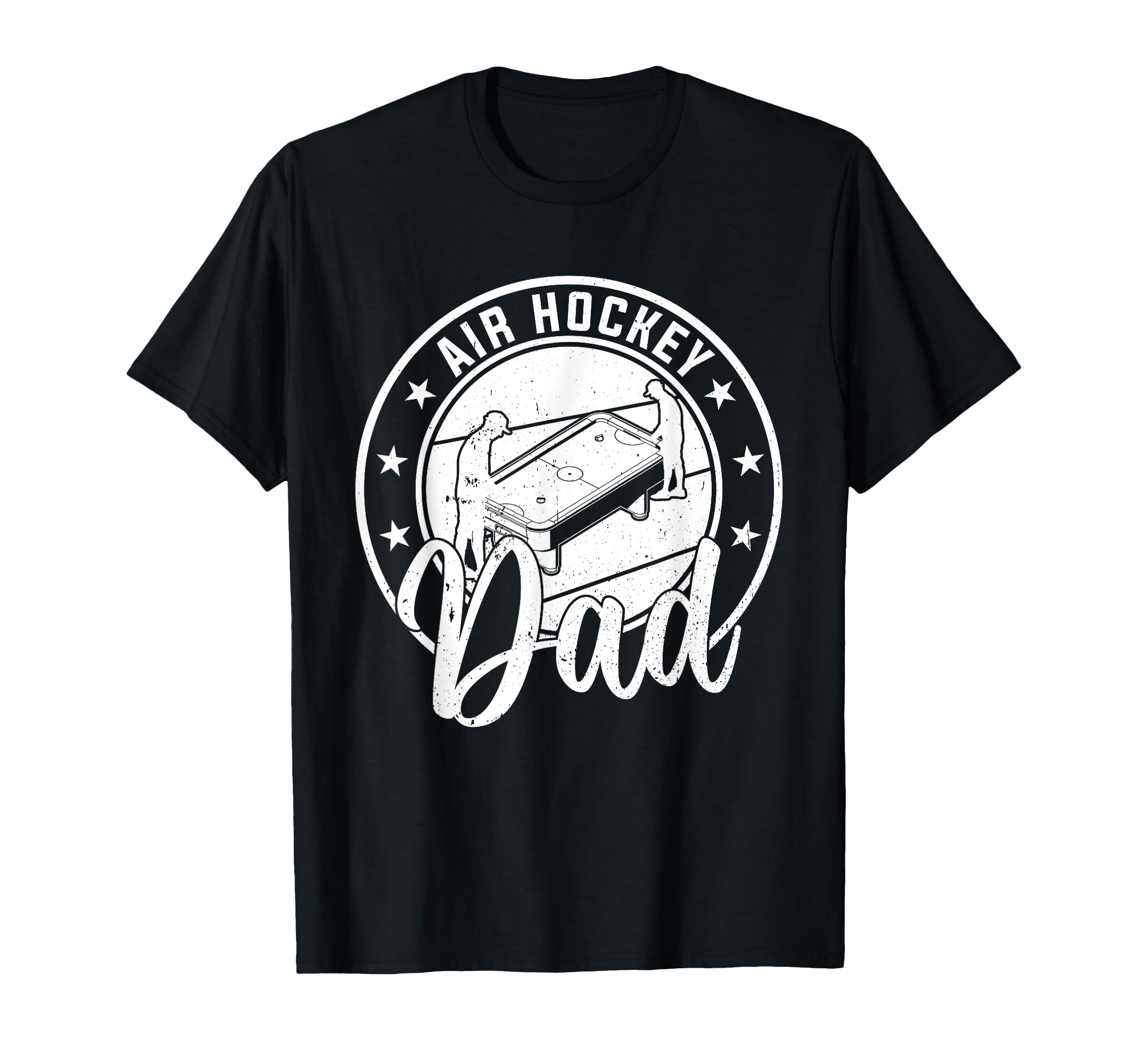Air Hockey Player Daddy Air Hockey Dad T-Shirt - Minimalist Print Unisex - T-Shirt, Sweatshirt, Hoodie