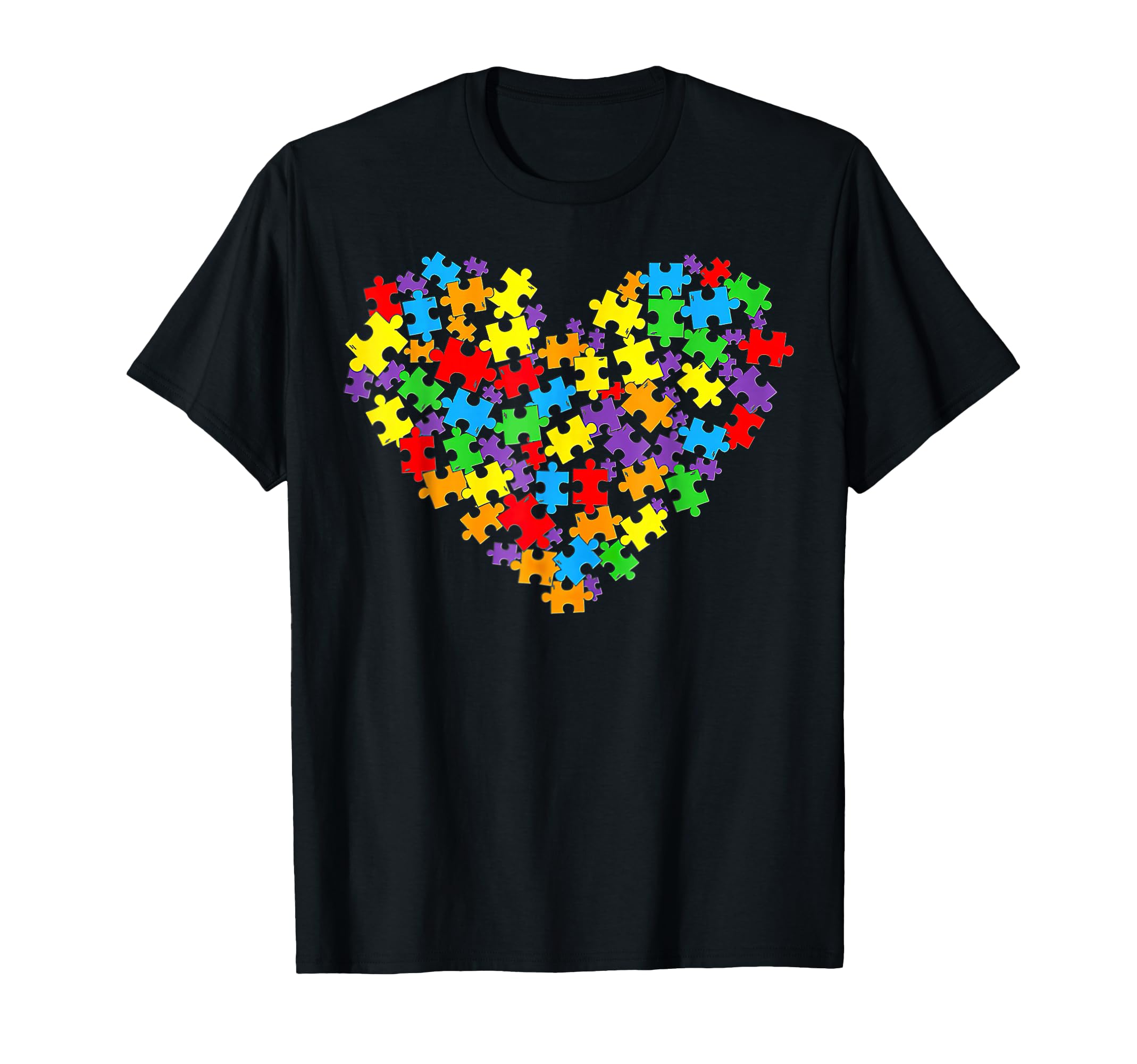 Womens Autism Awareness Heart Puzzle Piece T-Shirt - Novelty Apparel Unisex - T-Shirt, Sweatshirt, Hoodie