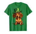 Saint Patricks Day Dachshund Dog T-Shirt - Minimalist Print Unisex - T-Shirt, Sweatshirt, Hoodie