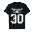 Custom Proud Lacrosse Dad Number 30 T-Shirt - Graphic Print for Adults - T-Shirt, Sweatshirt, Hoodie