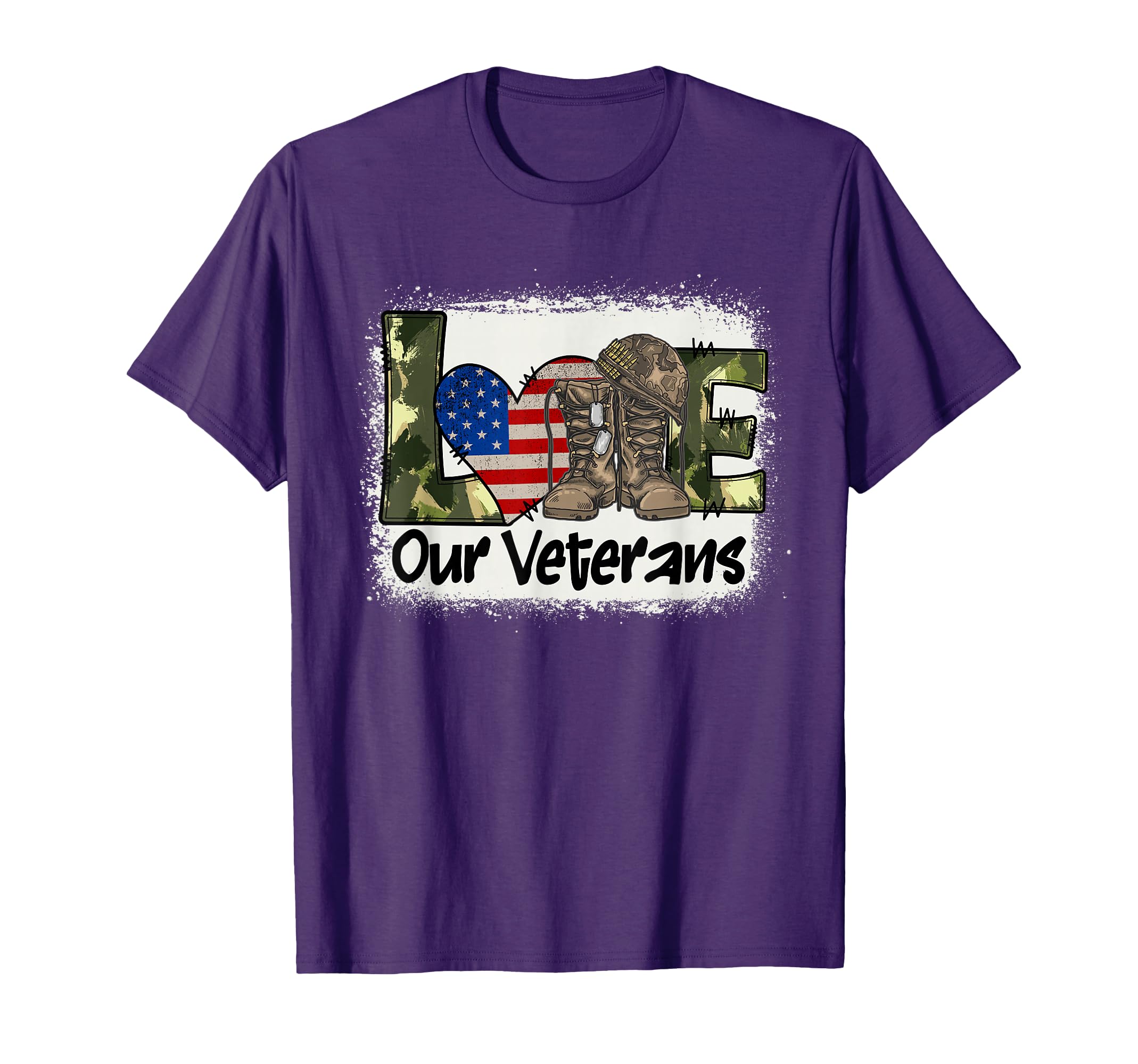 Love Our Veterans Us Military Veteran T-Shirt - Graphic Print for Adults - T-Shirt, Sweatshirt, Hoodie