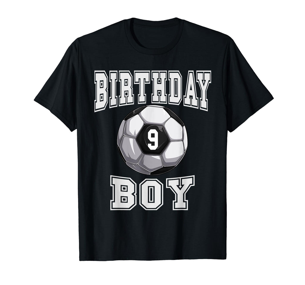 Soccer Birthday 9 Year Old 9Th Birthday T-Shirt - Unique Graphic Unisex - T-Shirt, Sweatshirt, Hoodie